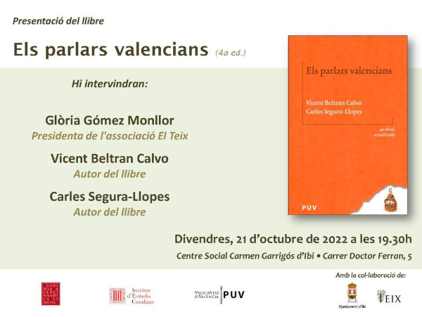 Presentación del libro 'Els parlars valencians'